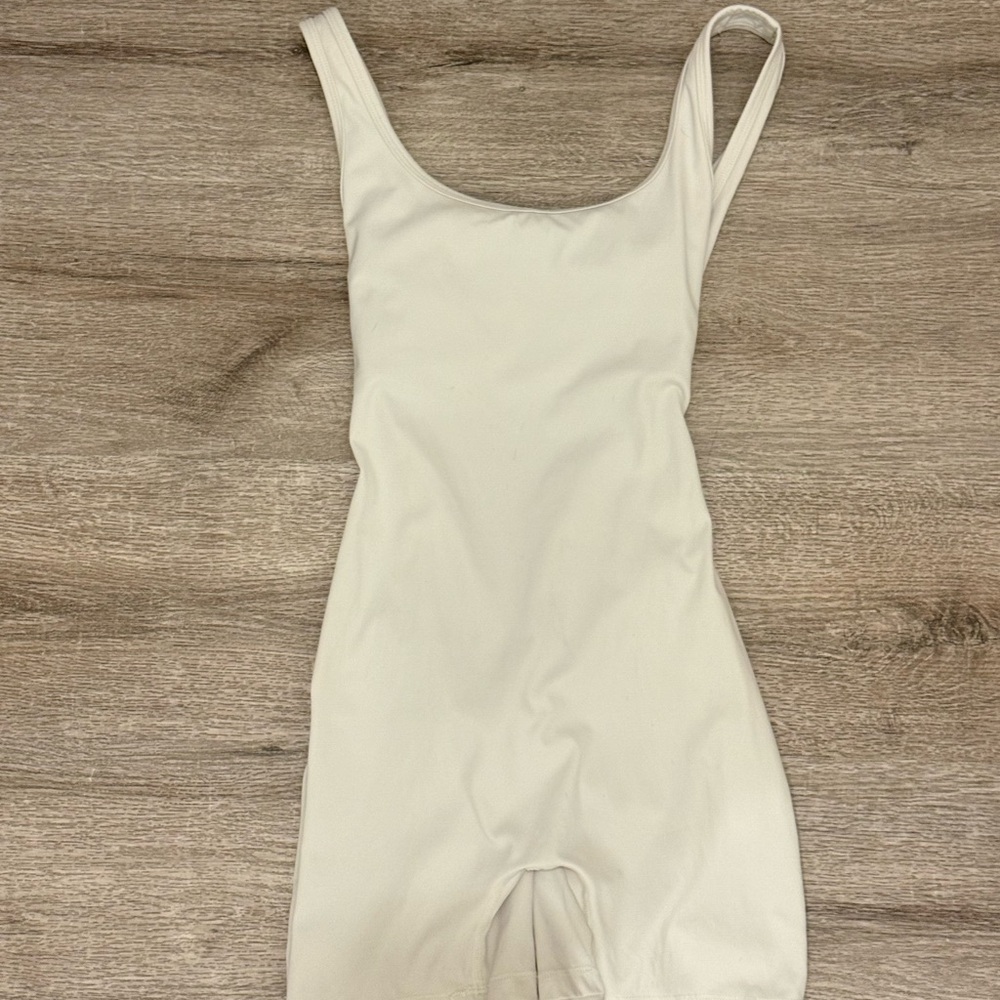 Women's White Athletic Bodysuit